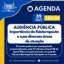 Audiência pública na Câmara Municipal debate sobre a importância do fisioterapeuta Audiência pública na Câmara Municipal debate sobre a importância do fisioterapeuta