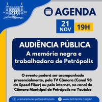 Audiência pública na próxima terça-feira vai discutir a memória negra e trabalhadora de Petrópolis