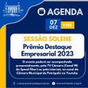 Câmara Municipal entrega Destaque Empresarial nesta quinta-feira