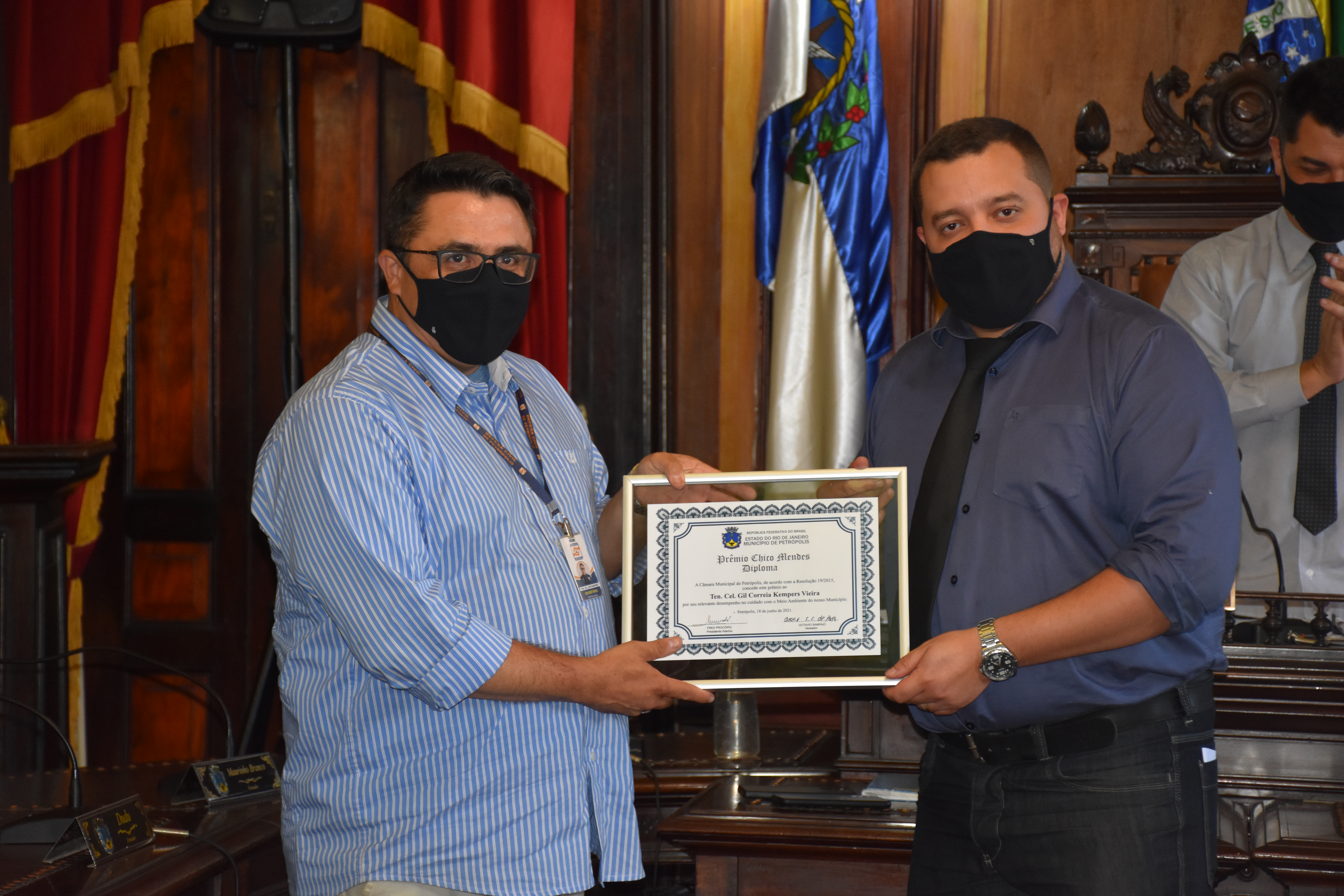 Prêmio Chico Mendes: Vereador homenageia Tenente Gil Kempers